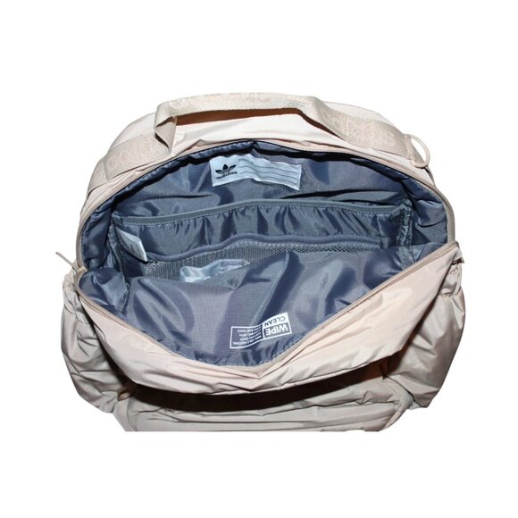 Adidas Puffer Backpack Magic Beige NWOT Wipe Clean Adidas Backpack Laptop bag - Picture 5 of 5